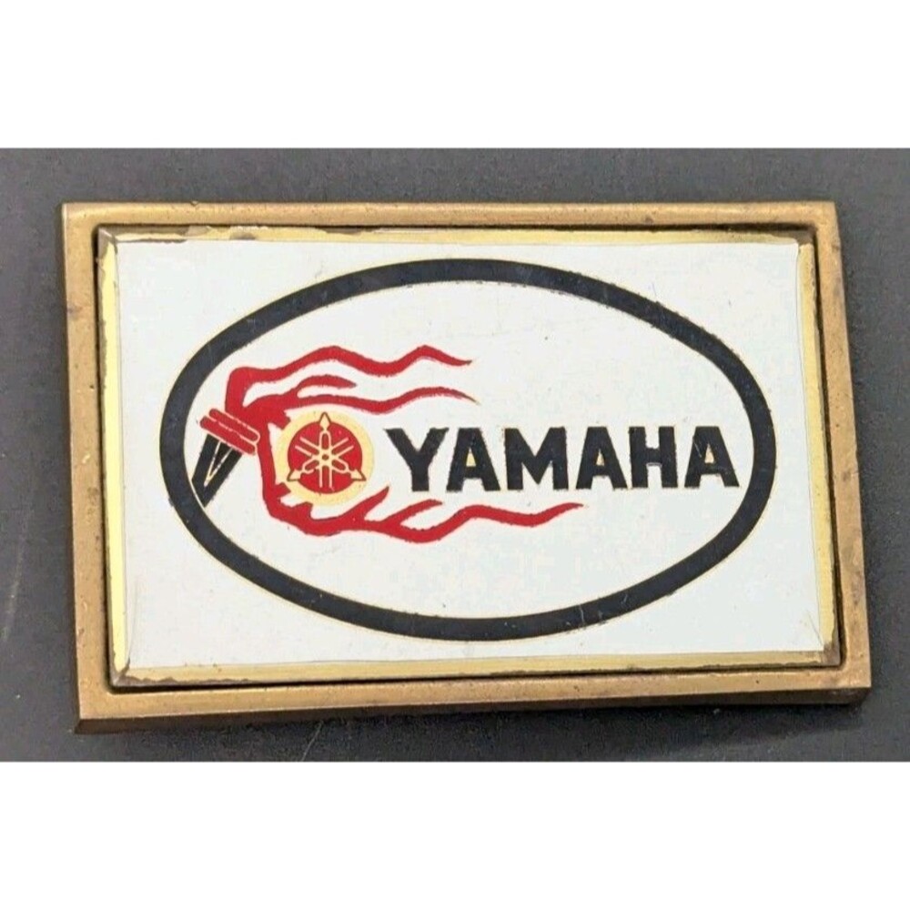 Vintage Yamaha Cycles Solid Brass NAP Inc. Belt Buckle 1983 - READ!